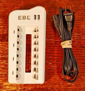 Ebl 680491138132 8-bay Aa Aaa Charger With Dual 5v Usb For Ni-mh Ni-cd Rechargeable Batteries