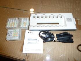 Ebl 727536449492 Battery Charger For Aa Aaa Ni-mh Ni-cd Rechargeable Batteries 8 Slot Universal