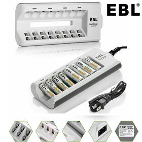 Ebl 741802833846 8slot Smart Charger For Aa Aaa Rechargeable Batteries Us Plug