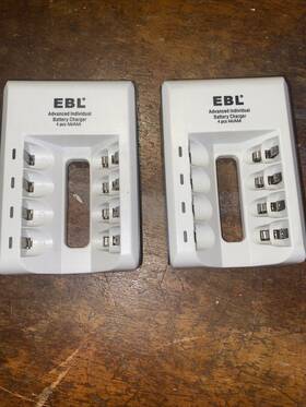 Ebl-807 Ebl 744759168191 Smart Battery Charger For 4 Aa Aaa Nimh Nicd Rechargeable Lot Of 2
