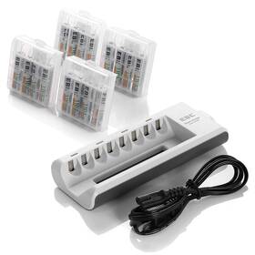 Ebl 747180881820 16x Aaa 1100mah Battery And Charger For Aa Ni-mh Ni-cd Rechargeable