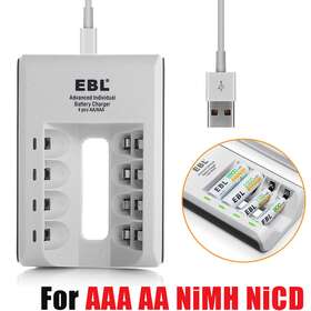 Ebl 750139687190 4slot Aa Aaa Usb Battery Charger For Nimh Nicd Rechargeable Batteries New