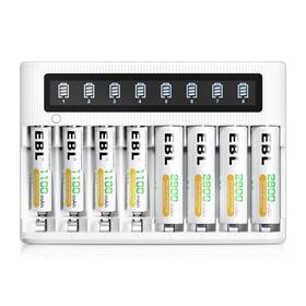 Fy-409 Ebl Smart Charger For 1.2v Nimh Rechargeable Batteries 8 Aa / 4 And Aaa