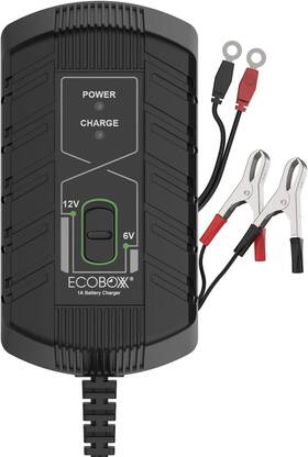 Infb001-us Ecoboxx Infinity 1a Battery Charger 6v / 12v 3 Stage Charging Maintainer Tri