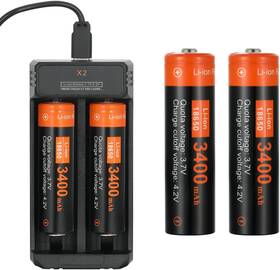 3400 Ecosolutions 313102155135 Universal Smart 2 Slots 18650 Battery Charger Set 4 Pack Mah Rechargeable B