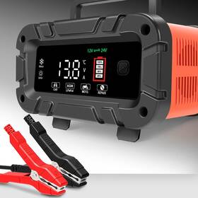 Edomol 724990851083 12v/24v Smart Battery Charger 10a Lifepo4 Lead Acid Fully Automatic Maintaine
