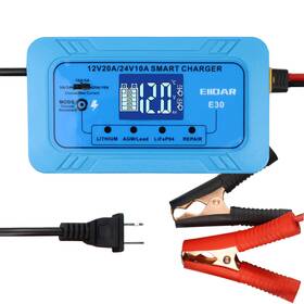 Eiidar 790885596018 20a Lithium Battery Charger 12v And 24v Lifepo4 Leadacid Agm/gel/sla With Tr