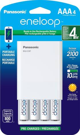 Kkj87m3a4ba Eneloop 073096903067 Panasonic Individual Battery Charger With Portable Charging Technolo