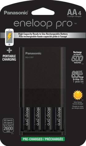 K-kj87kha4ba Eneloop 073096903098 Panasonic Individual Battery Charger With Portable Charging Tech