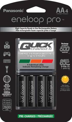 K-kj55khc4ba Eneloop Panasonic Advanced 4 Hour Quick Battery Charger With 4aa