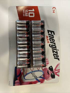 157856 Energizer 14 Pack Of Max C Cell Batteries Alkaline Brand New Sealed