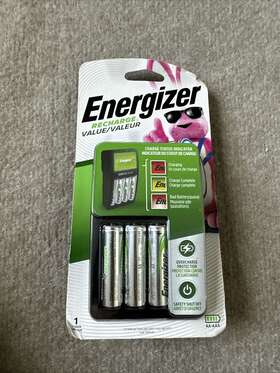 Energizer 313024495432 Rechargeable Aa And Aaa Battery Charger Value Pack 4