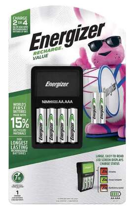 Energizer 313043198178 Rechargeable Value Charger Kit