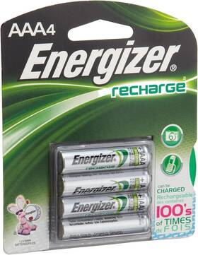 Enrnh124 Energizer Nimh Rechargeable Batteries Aaa 4 Batteries/pack