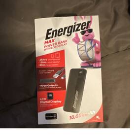Ue10003sc Energizer Bk 10000mah Power Bank Lcd Display Usb-c Usb-a
