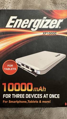 Xp10000 Energizer Usb Power Bank 10000mah For Smartphones And Tablets 3 Device New