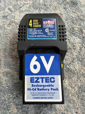 65465 Ez-tec 4 Hour Quick Charger Model 1081 With 6v Ni-cd Rechargeable Battery Pack