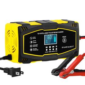 Zlcy03 Fastagei 6-amp Battery Charger 12v 6a Lead Acid Portable Car 4-stage