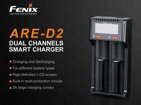 Area2car-bbx5 Fenix Are-a2 Battery Charger For 16340 26650 14500 Aa With Car Cable