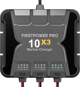 Firstpower Pro 313046739767 3 Bank Marine Battery Charger 10x3 30a 10a/bank - 12v Waterproof Onboard Batt