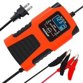 Foxsur 048518085010 Automatic Car Battery Charger 6v/12v 2amp With Lcd Display Intelligent Batter