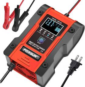 Foxsur 313093034020 New Upgrade Lithium Battery Charger 12v/24v 6amp Full Automatic Intelligent C