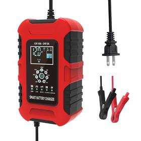 Foxsur 735913219644 12v 24v 10a Smart Lead Pulse Repair Charger Lifepo4 Motorcycle And Car Battery
