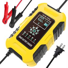 Foxsur 780669285252 12v/24v 10-amp Car Battery Quick Charger Wet/gel/sla/lifepo4/lead-acid/ag
