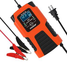 Fr12v2a Foxwer 2-amp Trickle Charger 3-stage Battery Maintainer For 6v/12v Wet/gel/agm