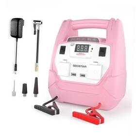 Jst-750s Geostar 4-in-1 Jump Starter With Air Compressor 150psi 750a Portable Pink