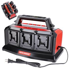 Mil-14v4t18v-6ch3a0-us Gerttilyon 6-ports Super Simultaneous Charger For Milwaukee Battery6 Port Each 3a Rapid