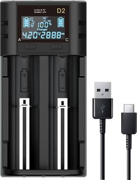 Guangzhou Yun Ladder Trade Co.ltd 313051816842 18650 Battery Charger 2 Bay With Smart Lcd Display Fast Charge