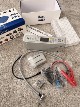 11009515a Halo Bolt Air Ac 55500 Portable Jump Starter 100psi Compressor - Pearl Gray