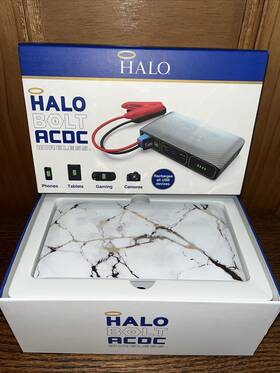 44400 Halo 744110175134 Ac/dc Bolt Mwh Portable Phone Laptop Charger Car Jump Starter Marble