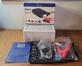 Halo 840056140134 Bolt Acdc Maz Portable Power Bank And Jump Starter Usb Bright Leaf Design New