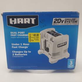 Hgcg021vnm Hart New 20 Volt 3-amp Dual Port Fast Charger White