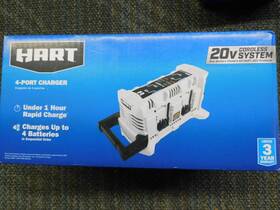 Hpcg04 Hart 20-volt Lithium-ion 4-port Fast Charger Batteries Not Included