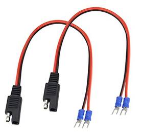 Hf-saeu-0027 Hcfeng 18awg Sae To Type Terminalcable Fork Ring Terminals Plug Adapter S-a-e Power U