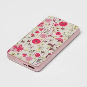 91256670 Heyday 10000mah Power Bank - Multi Floral Dual Device Charging Usb Cable