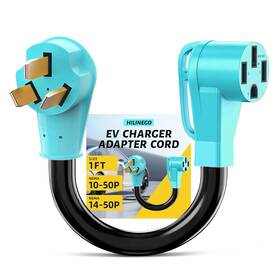 Hg1-10-50p Hilinego Hg1-10-50p/14-50r 50amp Nema 1050p To 1450r Ev Charger Adapter Cord Level 2 12inch