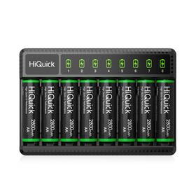 Hqus00074 Hiquick Rechargeable Aa Batteries With Charger 2800mah High Capacity Double A