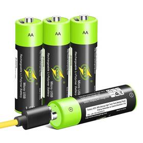 Hitrends 699972449834 Aa Batteries - Usb Rechargeable Double A Lithium Li-ion Battery C