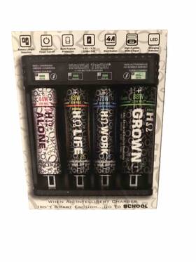 Hohm Tech 721412493975 New Homh School 4a Li-ion Battery Fast Charger 4 Channel Slot
