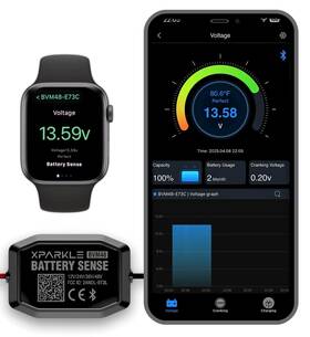 Bvm48 Homtok Bluetooth Battery Monitor 12v 24v - 36v 48v Rv With Charging