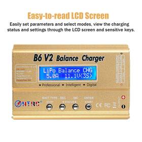 1-15s Htrc B6v2 Lipo Battery Charger For Lipo/li-ion/life 1-6s Nimh/nicd