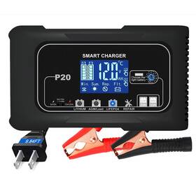Sqby20a Htrc Car Battery Charger 12v/24v 020a Leadacid Lithium Lifepo4 Smart Ch