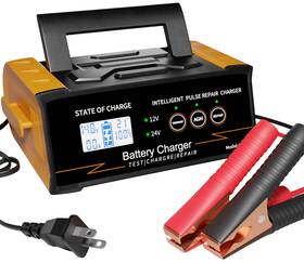 Hsk-12v Huiaipaic Hsk-12v/20a-24v/10a-ca 12v/24v Battery Charger 0-20a Fully Automatic Maintainer And Desulfator Travel