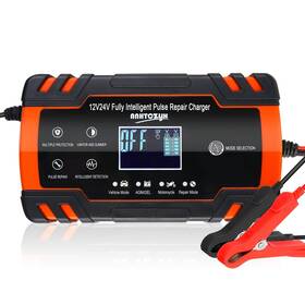 Ieik 710033279754 12v/8a 24v/4a Smart Battery Charger Maintainer For Cars Boats Rvs Atvs