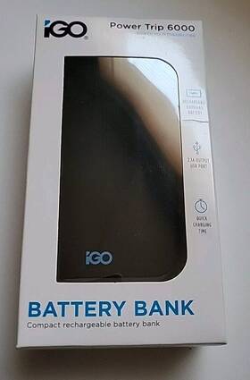 Ps000313-0002 Igo Power Trip 6000 Battery Bank Portable Compact Rechargeable