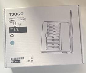 104.351.77 Ikea Tjugo Battery Charger With Storage Gray-green Brand New